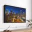 " Charlotte Night Skyline Wall Art "-366021372