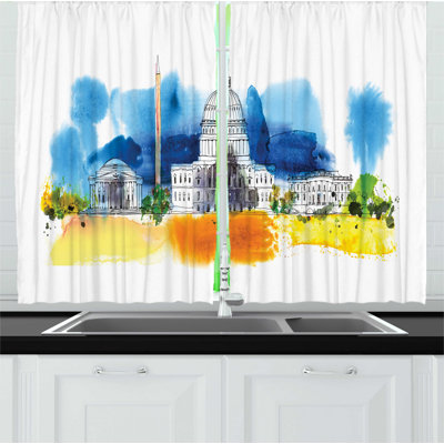 Ruffled Kitchen Curtain