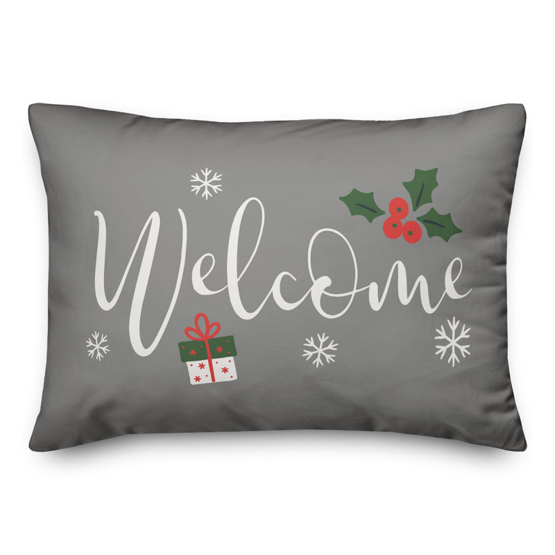  Coussin lombaire Welcome, Gris