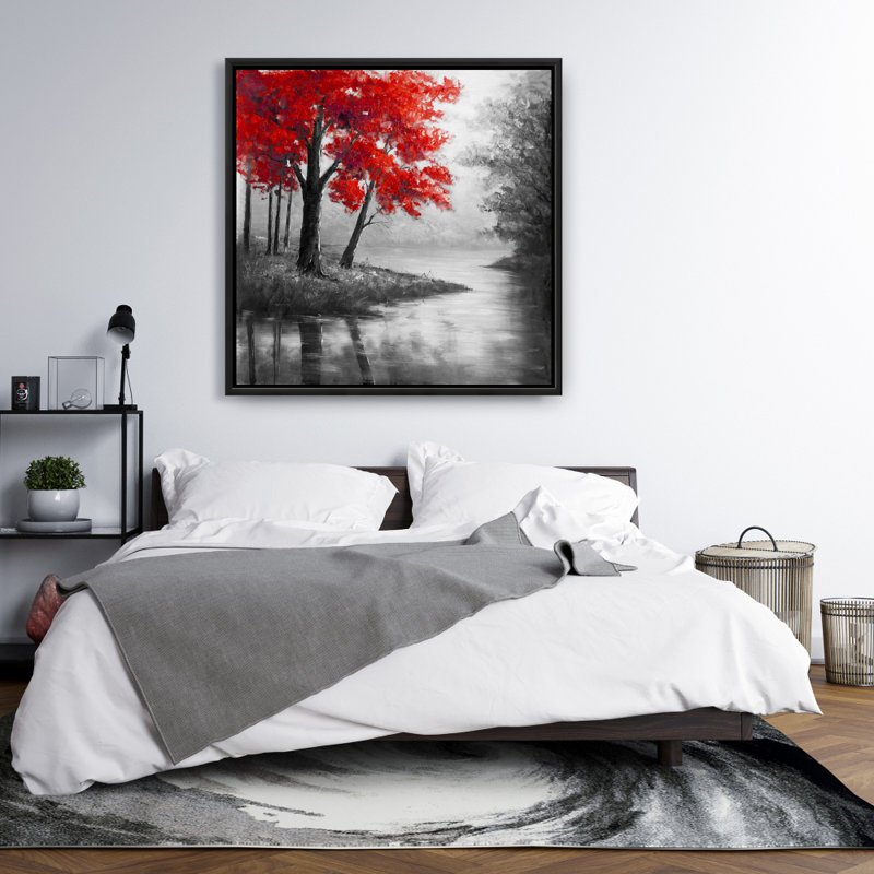 " Red Trees And Lake "