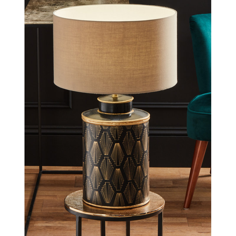 Deloatch Wood Lamp Base Lamp