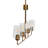 Metal and Glass 4-Light Linear Chandelier-69934899