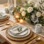 Service de table HomeVSS en porcelaine fine marbrée artisanale, 20 pièces pour 4 personnes-990580451