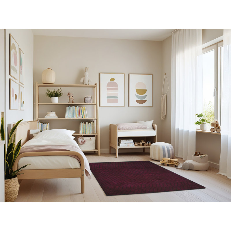 Tapis contemporain mauve, Rectangle 4 pi x 6 pi