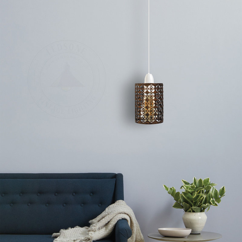 Hallberg Metal Drum Lamp Shade ( Screw On ), Brushed Copper