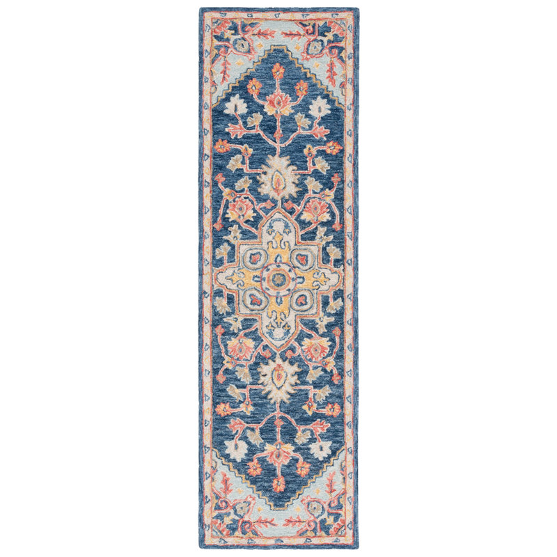 Tapis en laine Mahlum, Tapis de couloir 2 pi 3 po x 8 pi