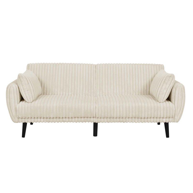 Futon Lanerkirk, Velours côtelé beige
