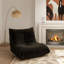 Fauteuil à billes, fauteuil surdimensionné confortable, canapé paresseux, canapé simple ergonomique avec tissu doux pour le salon, noir-187014201