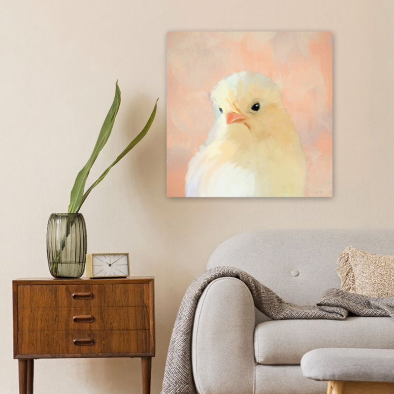 «This Little Chick», art fantaisiste contemporain, H 24 po x l 24 po