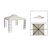 Outsunny Beige Fabric Replacement Canopy for Gazebo
