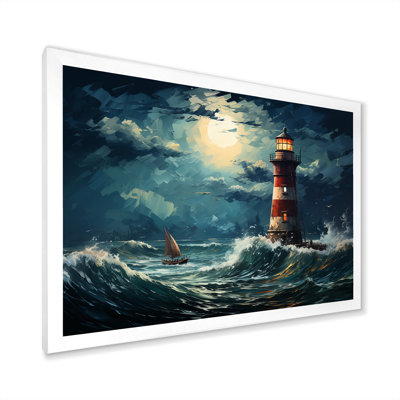 Lighthouse Stormy Sea 1 - Lighthouses Wall Art