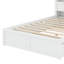 Lit plateforme double avec tablettes coulissantes-1425942184