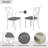 Chicraft Modern 5-Piece Dining Table Set with Solid Wood Frame and Waterproof Top-120147041-120147044-120147046
