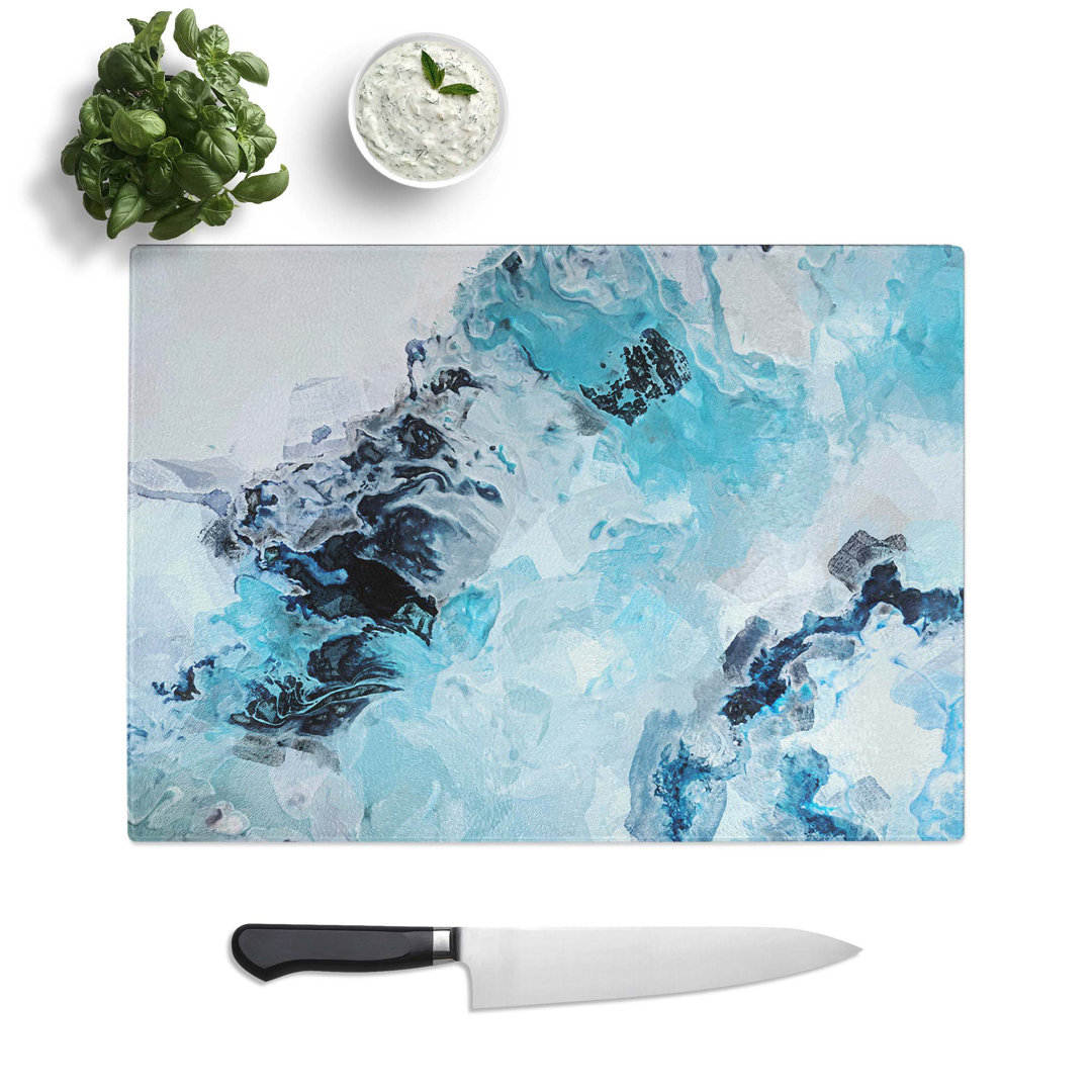 Tempered Glass Times of Mine in Abstract Chopping Board
