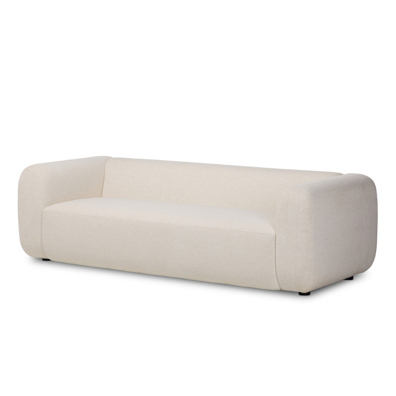 Canapé à accoudoirs arrondis 96 po Lainey, Crypton Nomad Snow