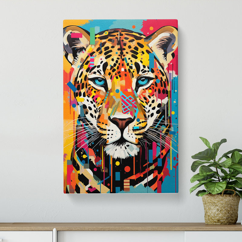 Leopard Constructivism - No Frame Print, 76cm H x 50cm W x 3cm D