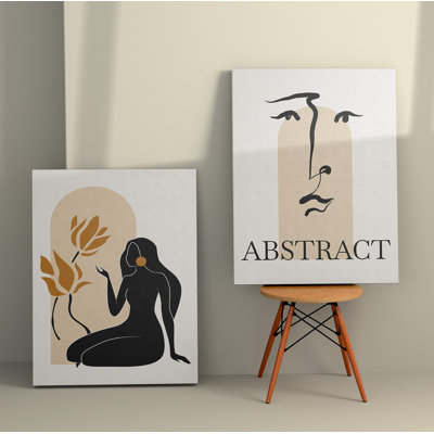 Élégantes peintures sur toile décoratives (2 pièces), 19,7 po x 27,6 po chacune | 100% toile avec cadres 100% bois | Superbe art mural pour le salon et la chambre à coucher, parfait pour la décoration intérieure et les idées de cadeaux