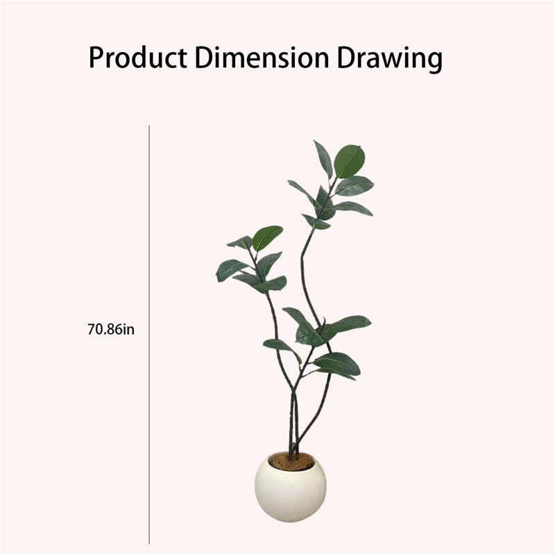 Plantes artificielles réalistes pour la décoration intérieure, Blanc