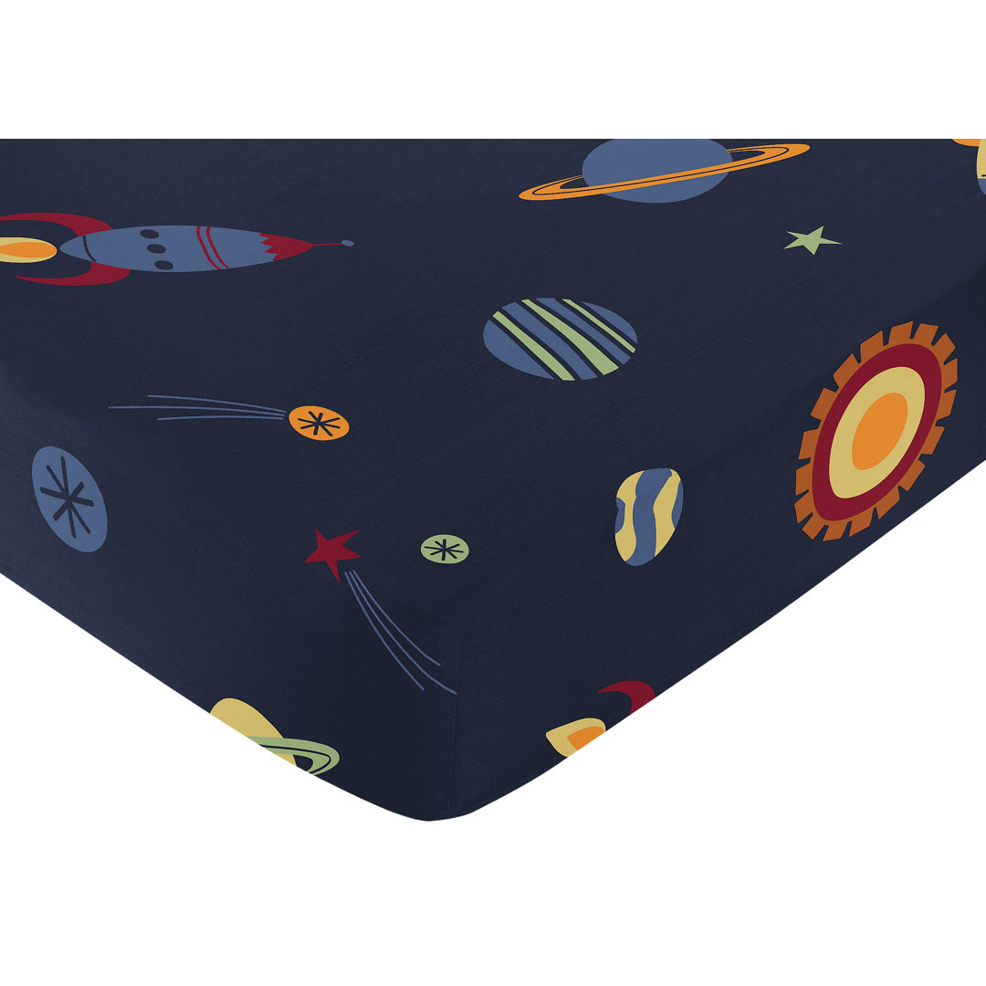 Space Galaxy Fitted Crib Sheet Sweet Jojo Designs