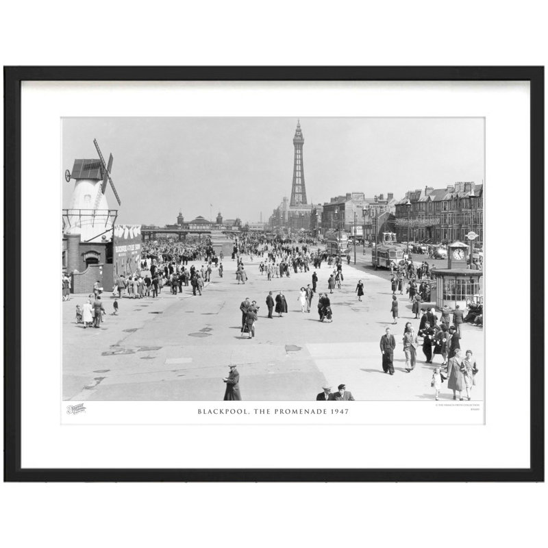 Blackpool, The Promenade 1947 - Single Picture Frame Print, 45cm H x 60cm W x 2.3cm D