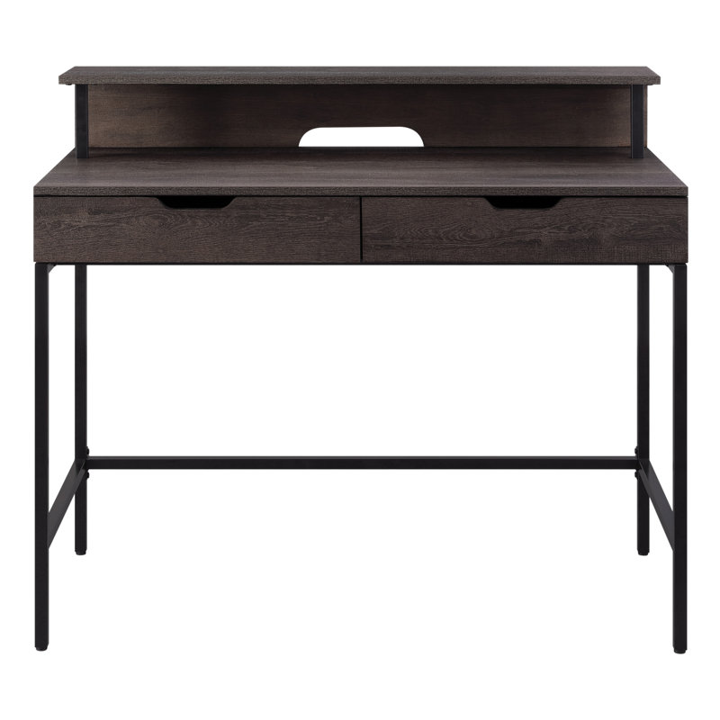 Steel Writing Desk, Brown/Black