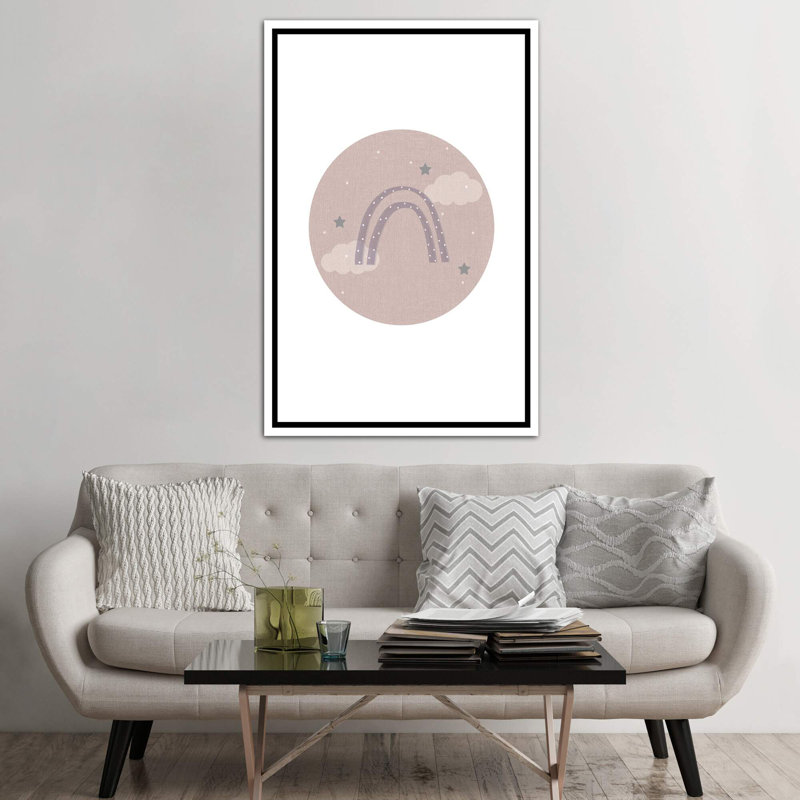 Décoration murale pour enfants, H 60 po x l 40po x P 1,5 po, Toile blanche encadrée