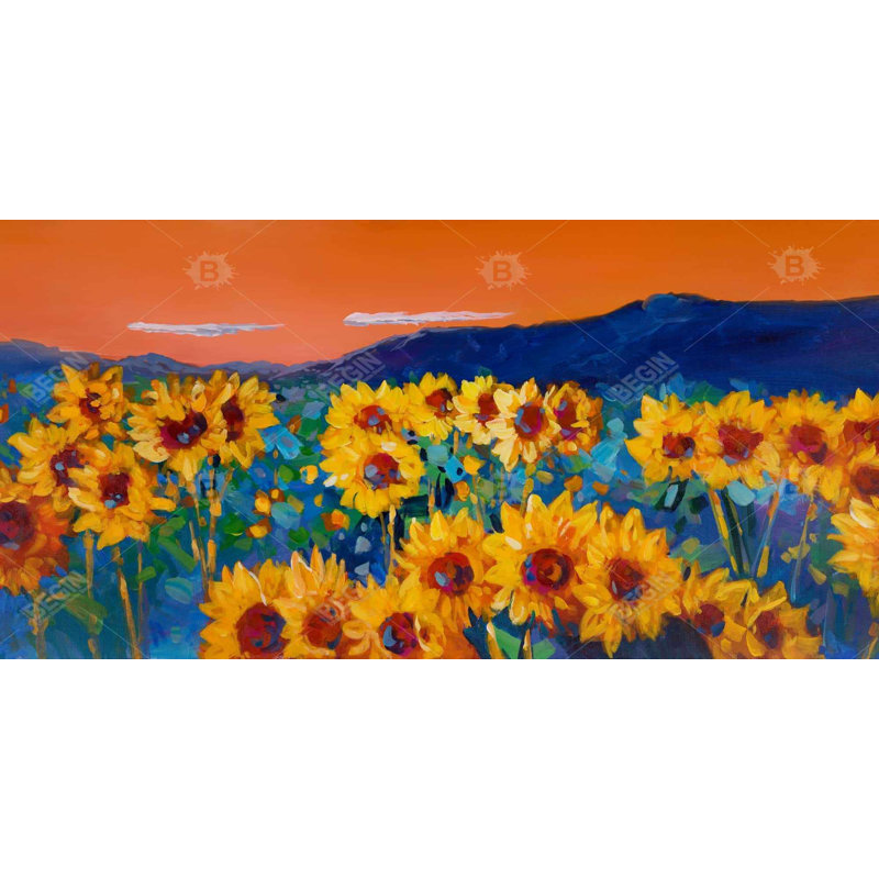 Sunflowers by dawn - 15.75"x31.50" Desk mat