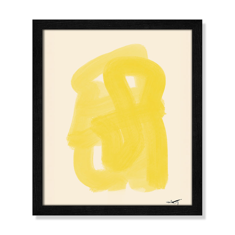 «Matin Dete Print» par N.Atelier, Impression encadrée noire sans passe-partout, H 15 po x l 13 po x P 0,75 po
