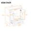 Meuble-lavabo autoportant de 30 po avec lavabo, panneau de fibres à densité moyenne et structure en bois massif, 1 tiroir de séparation et 2 portes à fermeture en douceur (double tablette sur la porte)-2051939146-2051939149
