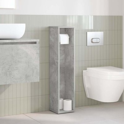 Bathroom Cabinet With Roll Holder 20.5X20x90 Cm