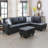Jayzen 3-Piece Vegan Leather L-shaped Living Room Sectional with Storage Ottoman-1119954545-1094079083-1094079078