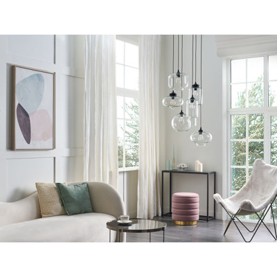 Brookner 6 - Light Black/Transparent Cluster Pendant