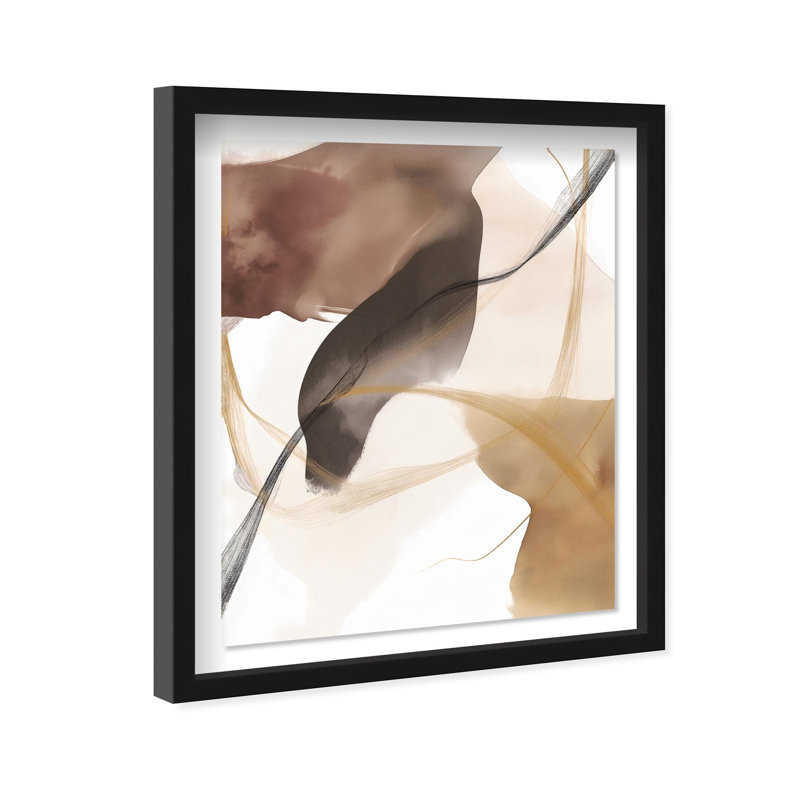 Oliver Gal Le Dancer II Abstract - Luxury Shadowbox Framed Wall Art, Black, 31" H x 25" W