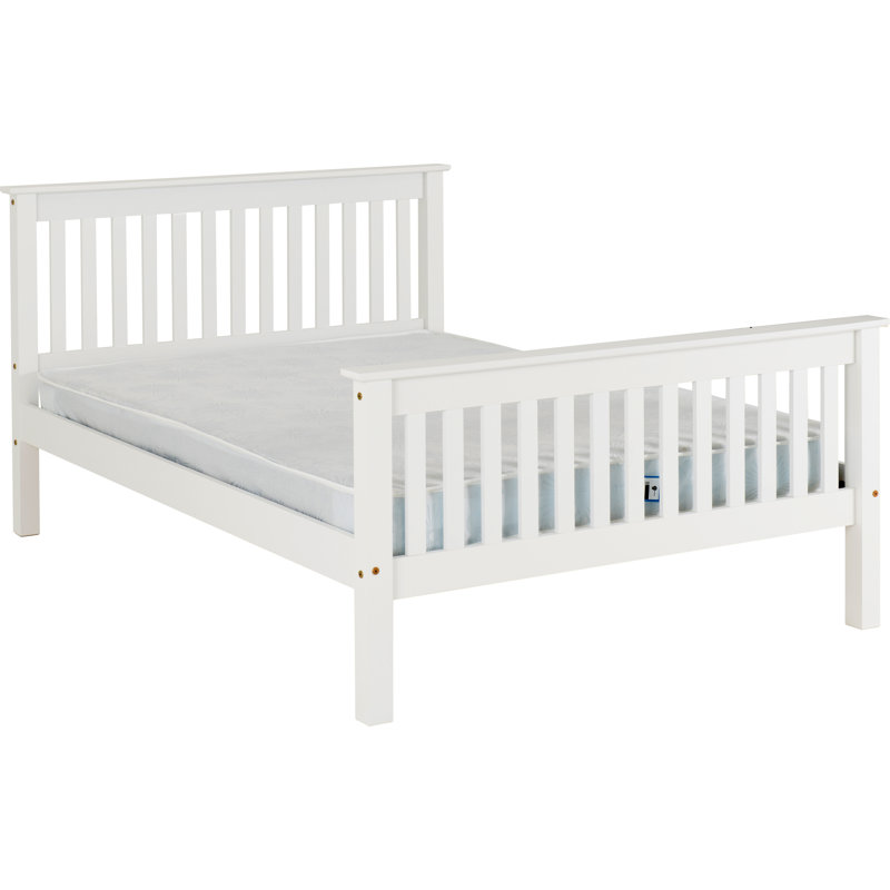 Ursina Bed Frame, White, Double (4'6)