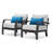 Azira Club Chairs - Dove Gray