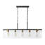 Lustre rectangulaire pour îlot de cuisine 5 lumières Modern