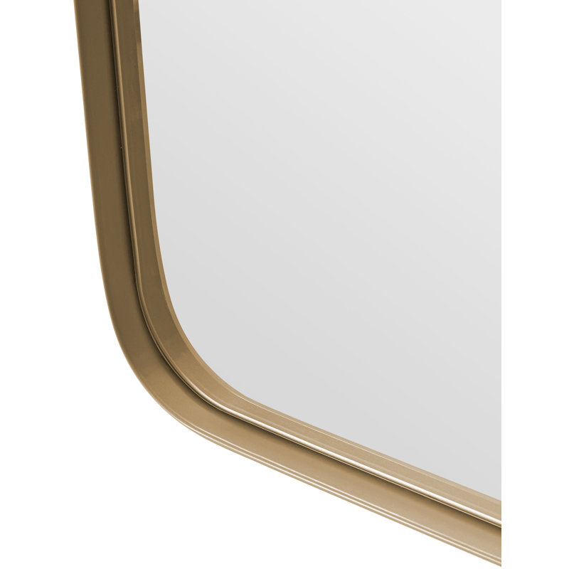 Miroir de salle de bain Duesbury, Doré, 65 po x 22 po