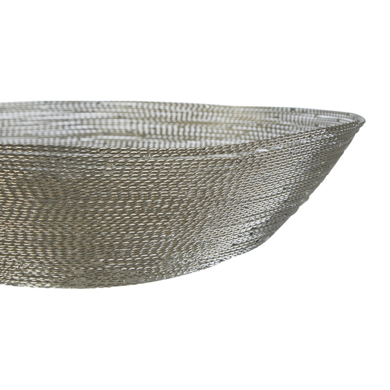 Dunnigan Metal Decorative Bowl 1, Silver