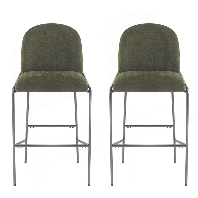 Ensemble de 2 tabourets de bar Galen, Vert