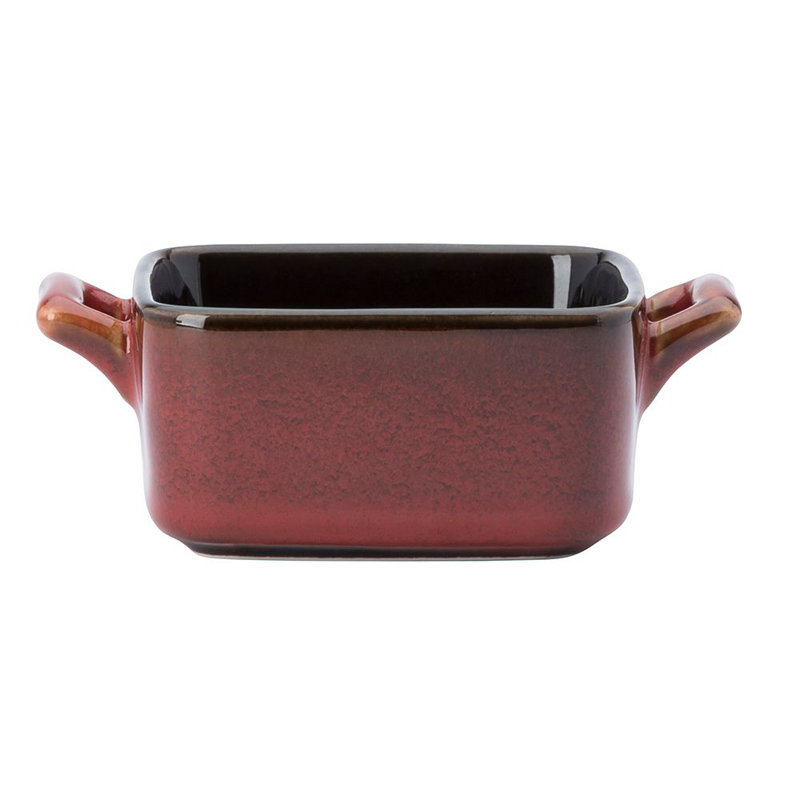 Mini-plat à pâtisserie rustique cramoisi 3 oz par Lucerne (caisse de 48) (porcelaine)