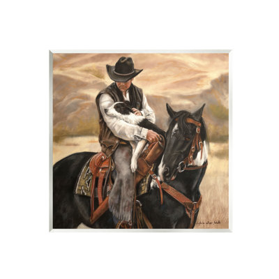 Paysage de cowboy avec chien Ba-707 par Victoria Schultz