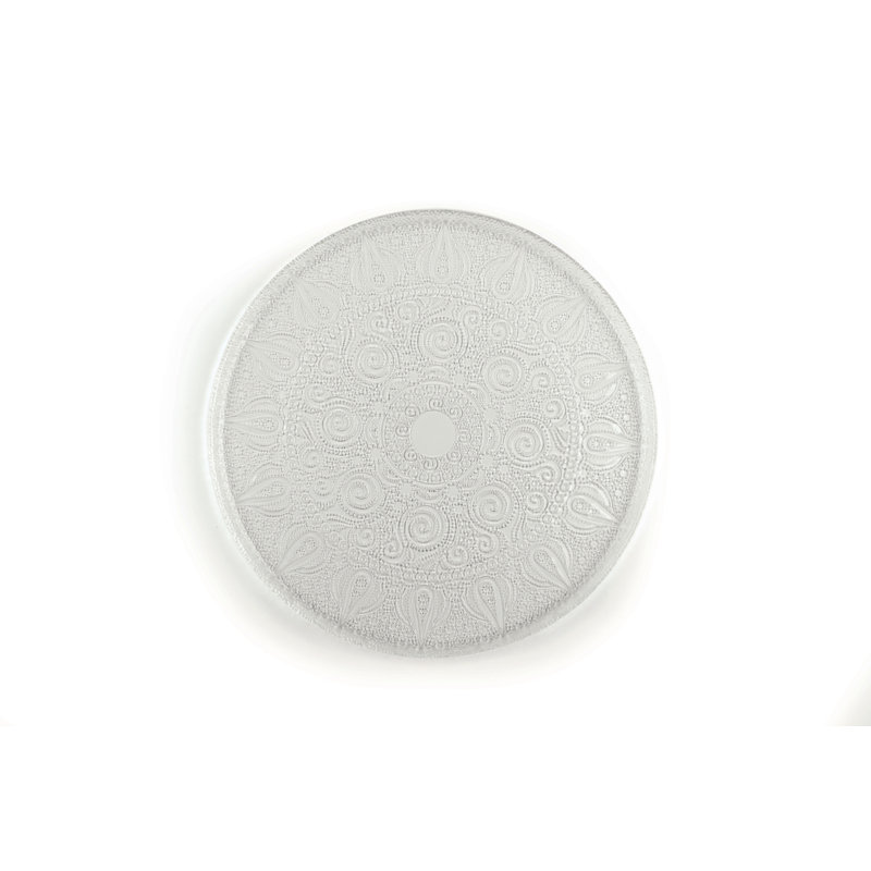 Serving Plate Arabesque Red 21 Cm, Transparent