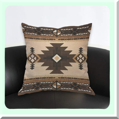 Diamond Patchwork Geometric Throw Pillow Cover - Square Triangle Collage Grain - Decorative Cushion Cover for Room