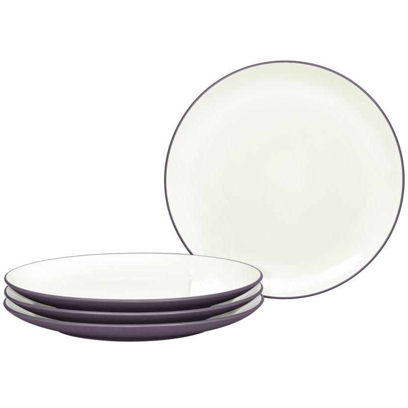 Noritake Colorwave Coupe Dinner Plates, 10-1/2", Plum