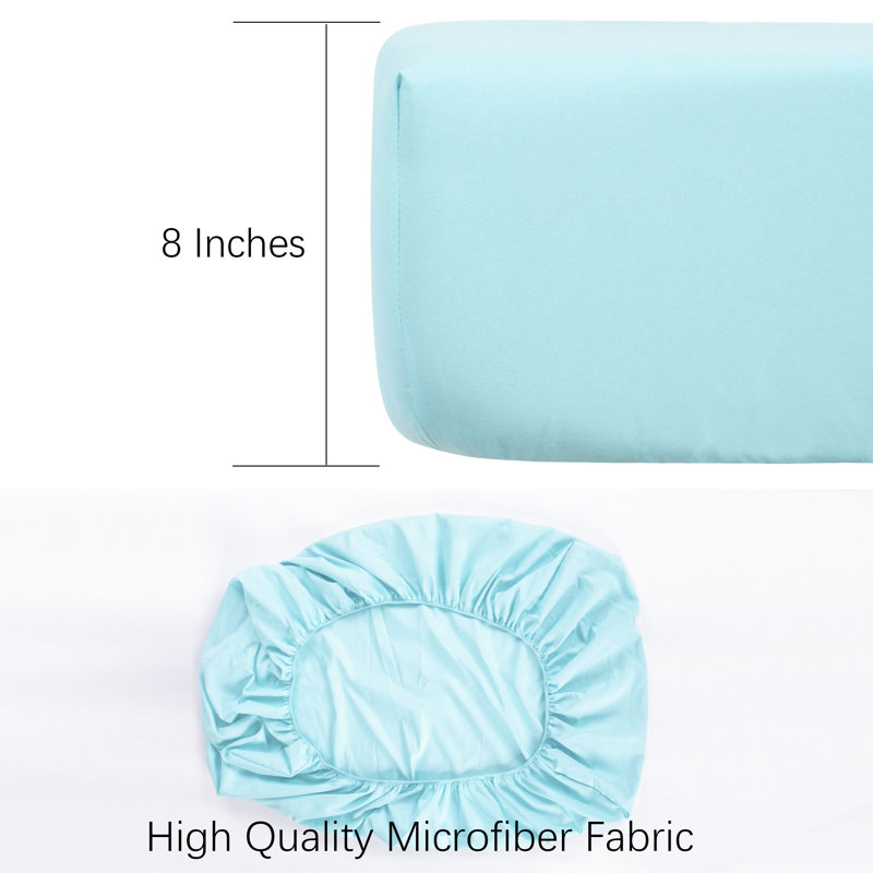 Paquet de 2 feuilles de microfibre brossée ultra douce, Turquoise