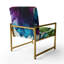Brierly - Chaise avec accoudoirs rembourrée à motif floral-364399353