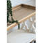 Console 35,5 po x 14 po x 32 po en bois vieilli blanc et naturel, console de style champêtre