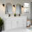 Concord 61 Inch Bathroom Vanity with Cultured Marble Top, Assembled, White