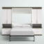 Lit escamotable Asay et 2 armoires de rangement avec tablettes coulissantes-55325697-55325694