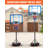 Adjustable Basketball Hoop System, Portable Game W/Wheels